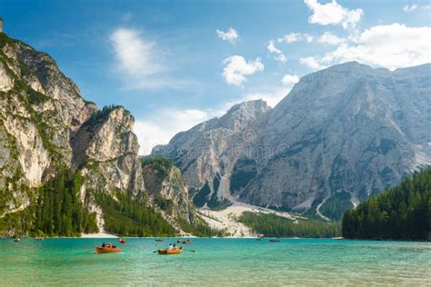 Braies Lake In Italian Alps Stock Image Image Of Nature Alps 151657445
