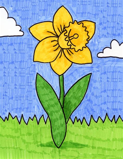 How To Draw A Daffodil · Art Projects For Kids Kids Art Projects