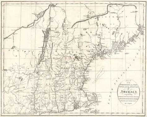 Map Of The Northern Or New England States Of America Comprehending