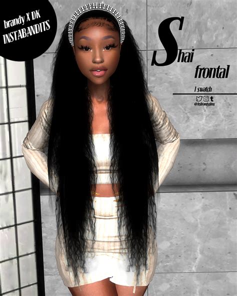 Shai Frontal Brandysims X Dk Instabandits Sims Hair Sims 4 Black
