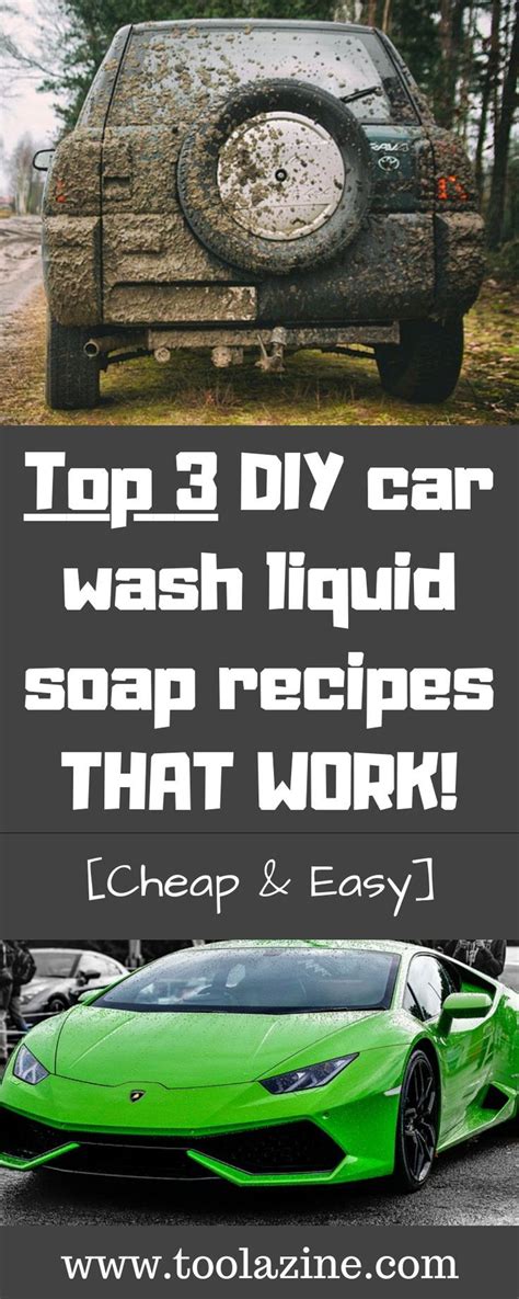 Specialised car wash soap or wash wax. How to make DIY car wash liquid soap: Recipe with cheap & simple ingredients homemade Keeping ...