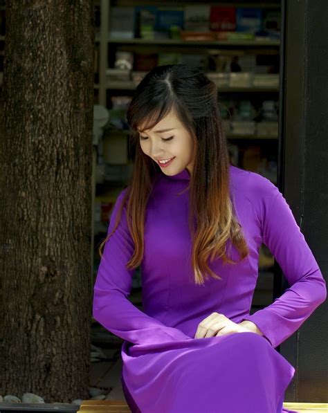 Pin By Lao Y On Purple Vietnamese Dress Fashion Style