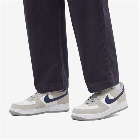 nike air force 1 07 light smoke grey and midnight navy end ie