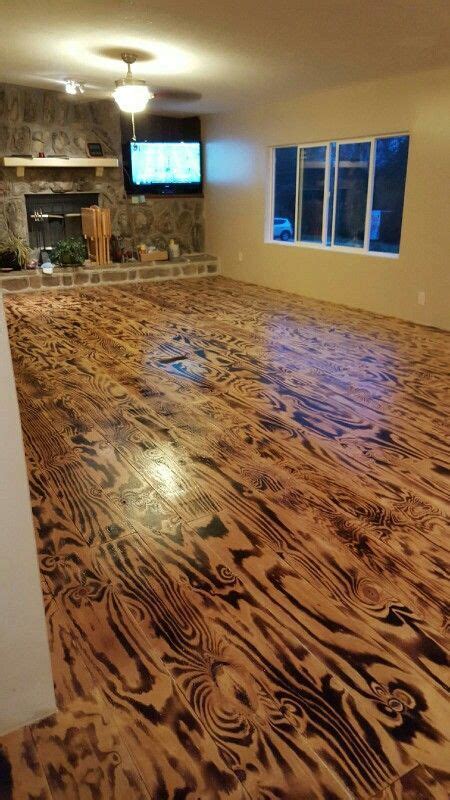 Hubby N I Made These Floorsout Of Plywood N A Torch Burnt Plywood