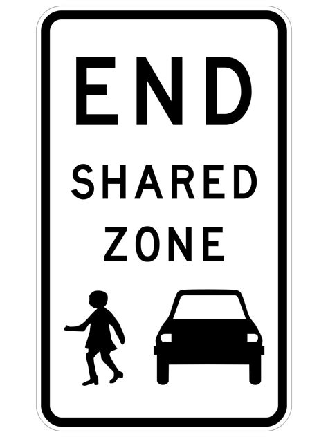 End Shared Zone Sign Regulatory Buy Now Discount Safety Signs