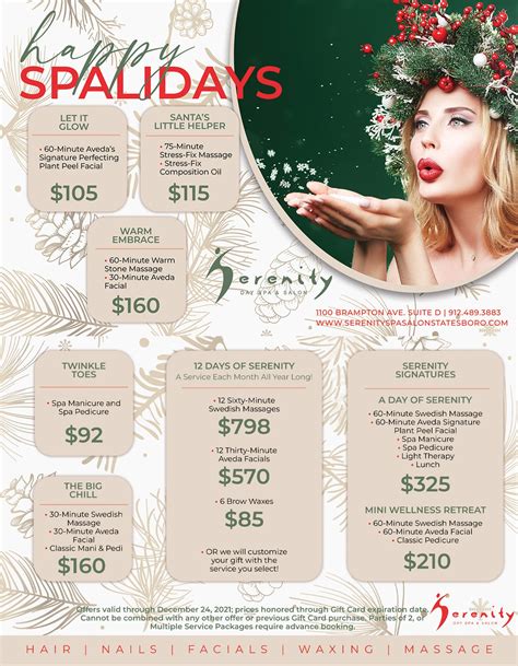 Holiday Spa Package – Serenity Day Spa and Salon