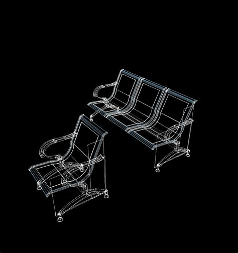 Our drawings are properly scaled. Waiting Chair DWG Block for AutoCAD • Designs CAD