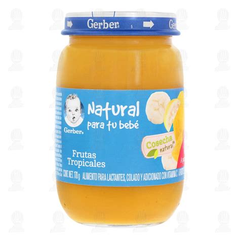 Papilla Gerber Cosecha Natural Etapa 3 Frutas Tropicales 170 Gr