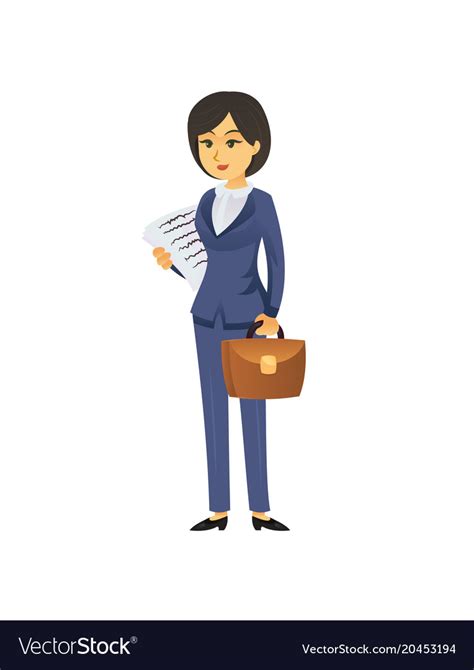 Businesswoman Briefcase Clipart