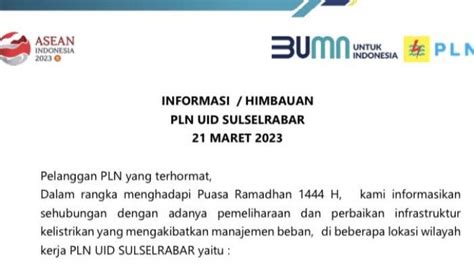 Cek Jadwal Lengkap Pemadaman Listrik Di Makassar Hari Ini Selasa 21