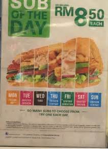 This can include things like free beverages with large subs, double protein for just $2 or low prices for new products. Subway: Malaysia branches | Erasmus blog Kuala Lumpur ...