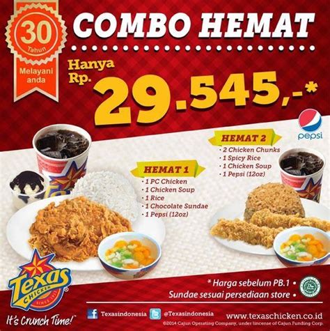 Not only that, but this texas chicken promotion also. Harga Paket Combo Hemat Texas Chicken | Food design, Resep ...