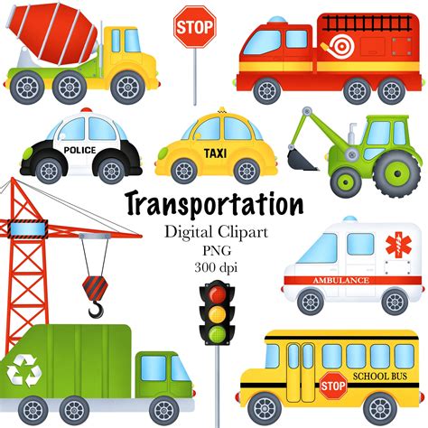Transportation Clipart Transport Clipart Special Transport Etsy
