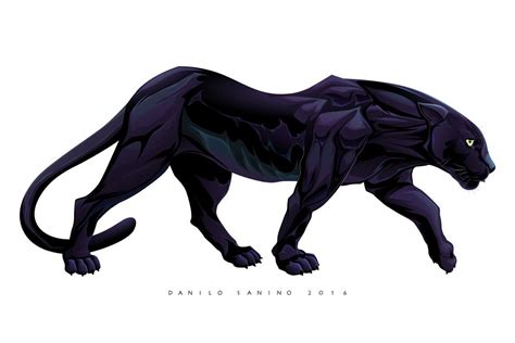 Illustration Of A Black Panther Art Print By Danilo Sanino X Small