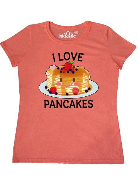 Inktastic I Love Pancakes With Cute Stack Of Pancakes Women S T Shirt