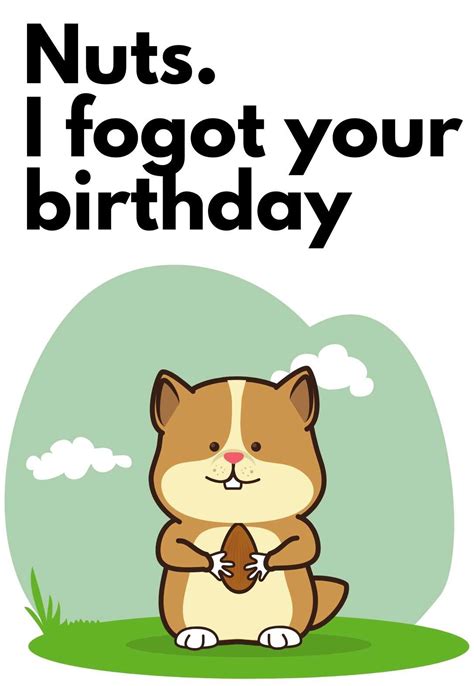 Happy Birthday Card Funny Printable Calendar Printable