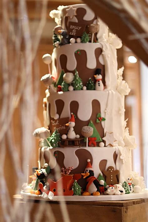 Christmas Wedding Christmas Themed Cake Themed Wedding Cakes Luxury