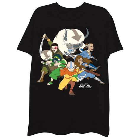 Buy Nickelodeon Mens Avatar The Last Airbender Character Group T Shirt Aang Zuko Katara Toph