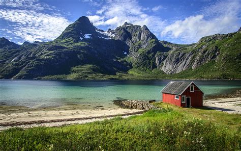 壁紙、1920x1200、ノルウェー、風景写真、山、湖、ロフォーテン諸島、raftsundet、自然、ダウンロード、写真