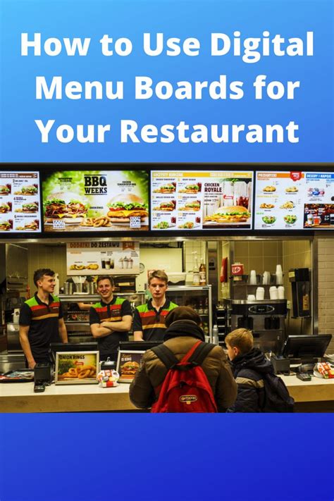 Digital Menu Boards Digital Board Digital Signage Menu Board