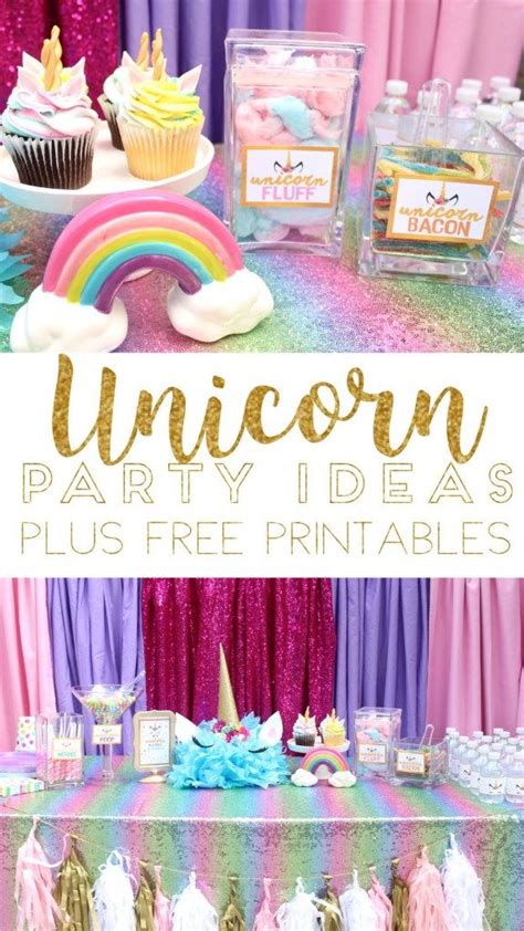 unicorn birthday party ideas   printable