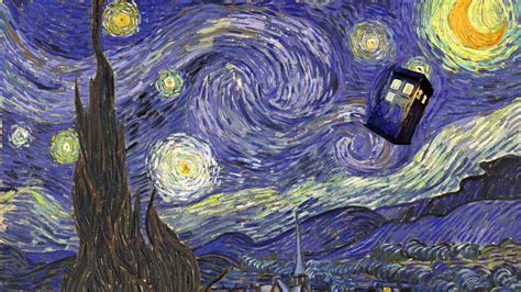 Starry Night By Vincent Van Gogh Wallpaper Doctor Who Tardis