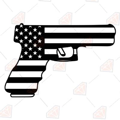 Glock USA Flag Gun SVG Patriotic Gun SVG Vector File PremiumSVG