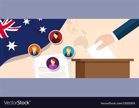 Australia Democracy Political Process Selecting Vector Image