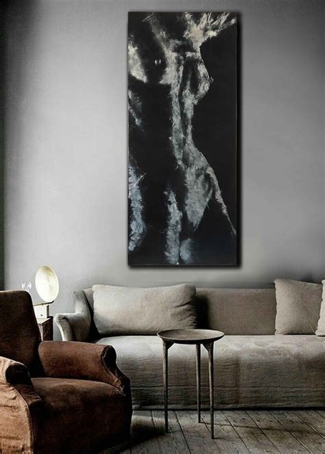 Body Painting On Canvas Modern Erotic Painting Girl Art Etsy