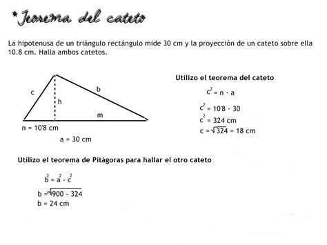 Matemáticas Semejanza Teorema Del Cateto I