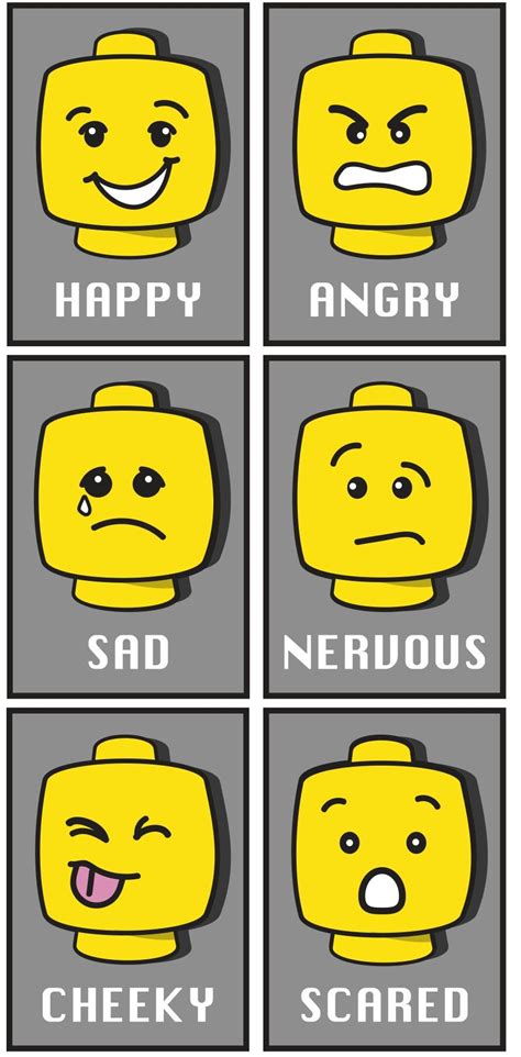 Free Download Lego Like Emoticons How Are You Feeling Today Print