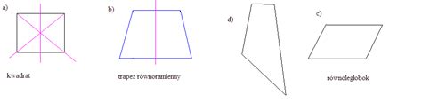 narysuj czworokąt który: a) ma oś symetrii i środek symetrii b) ma oś