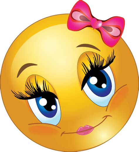 Cute Lovely Girl Smiley Emoticon Clipart I2clipart Royalty Free