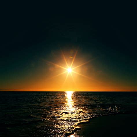 Sunset Beach Sea Nature Sky Ipad Air Wallpapers Free Download