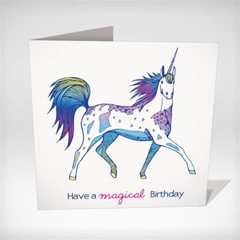 Unicorn Birthday Card Have A Magical Birthday By Clarecorfieldcarr