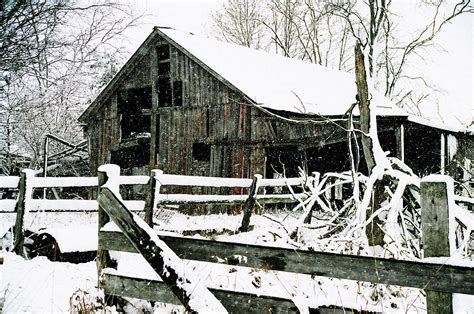 Snow Covered Barn Photograph By Kimberleigh Ladd