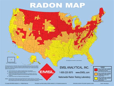 Radon Map California