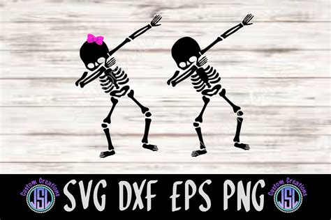 Dabbing Skeleton Set Of 2 Svg Dxf Eps Png Digital Cut Etsy