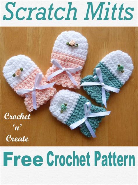 Free Baby Scratch Mitts Crochet Pattern Baby Mittens Pattern Crochet