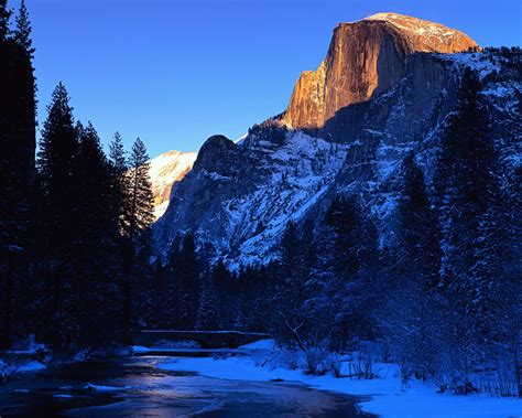 Wallpaper Merced River Yosemite National Park California Usa
