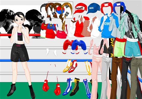 roiworld boxing girl dressup play online on flash museum 🕹️