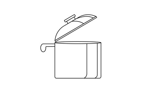 Kitchen Pan Outline Flat Icon By Printables Plazza