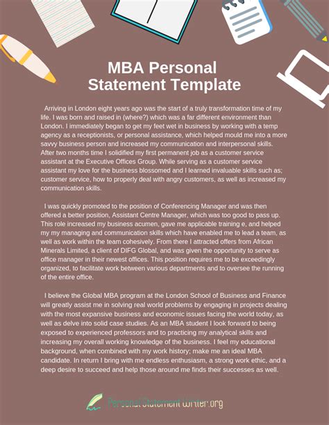Mba Personal Statement Template By Statementpersonal22 On Deviantart