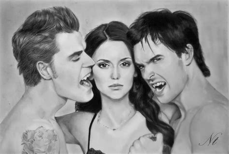 The Vampire Diaries By Natlina On DeviantArt Vampire Drawings Vampire Diaries Vampire