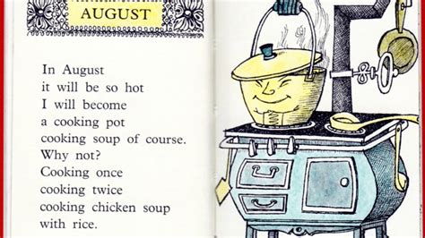 Chicken soup with rice from really rosie, a short animated film in which carole king puts maurice sendak's nutshell library stories to music. Chicken Soup with Rice by Sendak & King - YouTube