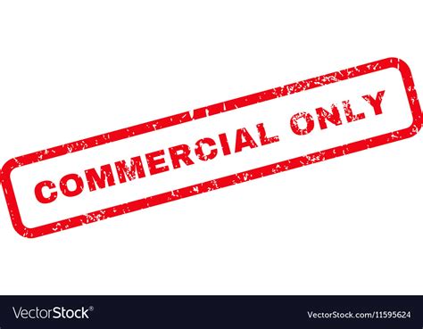 Commercial Only Text Rubber Stamp Royalty Free Vector Image
