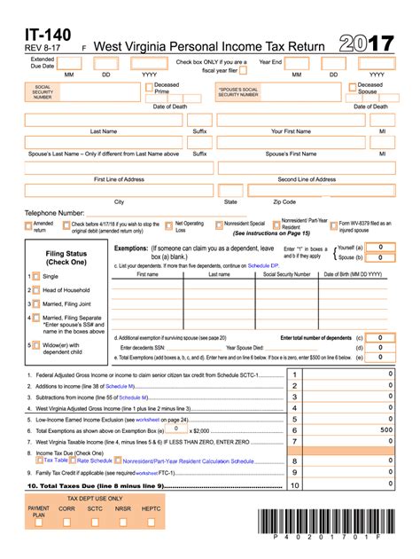 Wv State Tax Form Fill Out And Sign Printable Pdf Template Signnow