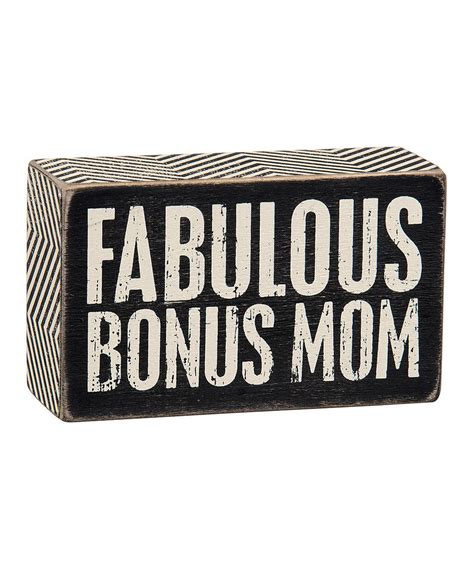 Look At This Zulilyfind Wood Fabulous Bonus Mom Box Sign By