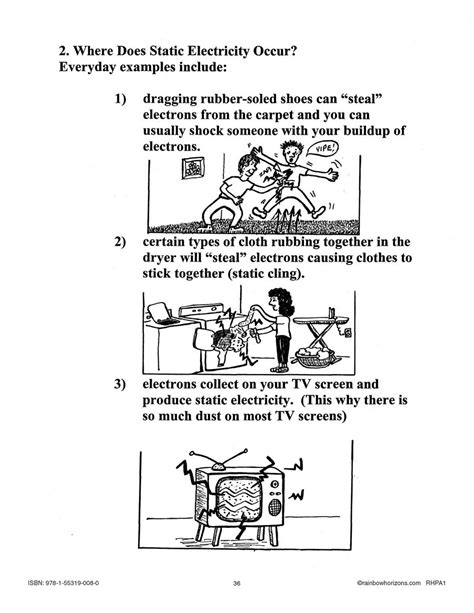 Electricity Static Electricity Worksheet Grades 4 To 7 Ebook