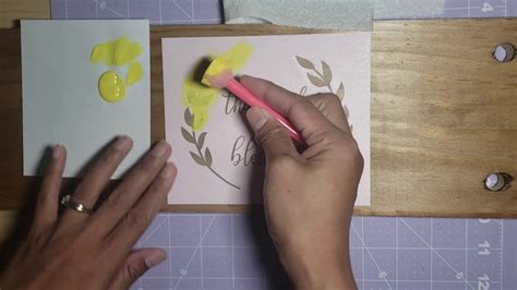 Applying Stencil With Acrylic Paint Youtube
